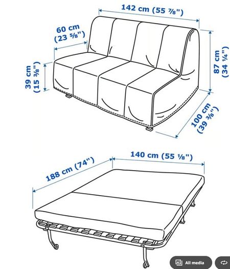 2 seater sofa bed
