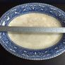 Antique Victorian Blue and White Platter, Unknown Maker in the Temple Pattern circa 1870 Image 8
