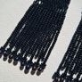 Pitch Black earrings, handbeaded Image 4