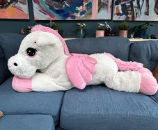 Giant Pearl the Pegasus, unicorn plush Teddy soft toy