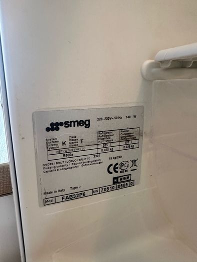 Smeg FAB32P6 50s Style Cream Fridge Freezer