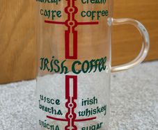 Vintage Clear Glass Irish coffee mug