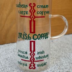 Vintage Clear Glass Irish coffee mug