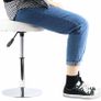 Round PU Leather Salon Massage Chair Adjustable Swivel Stool Work Chair Work Stool Barber Shop Beauty Salon Nail Beauty Chair Low Bar Stool Checkered Cushion Small (MULTIPLE COLOURS AVAILABLE) Image 6