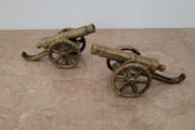 Vintage brass canons x 2