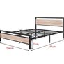 King Size Bed Frame with Wood Headboard,Heavy Duty Metal Platform Image 7