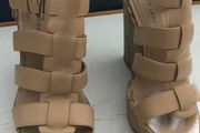 Pre-loved 'New Look' Beige Wedges - Size 4