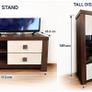 TV Stand  and Tall Display Cabinet  .  Good Condition Image 4