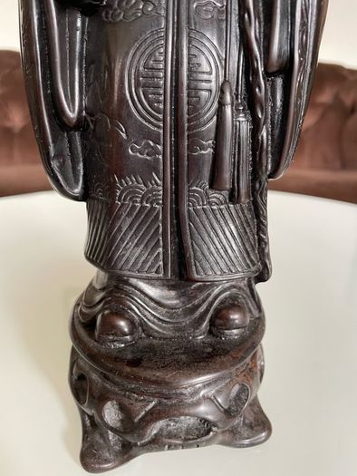 Rare Vintage Resin Asian Japanese Statue Fukurokuju Lucky God