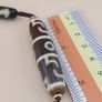 Vintage Himalayan Tibetan 3 Eyes Unique Pattern Agate Bead Pendant Necklace Image 8