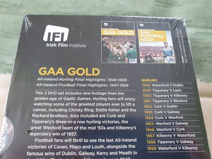 GAA Gold 2 Disc DVD All Ireland Hurling and Football Highlights 1947 to 1959