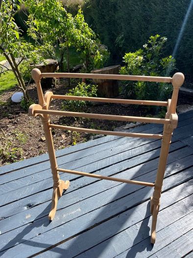 Vintage pine blanket/ towel stand