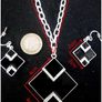 Bohemian Retro Silver Plated Geometric Enamel and Rhinestone Crystal Jewellery Set Image 4