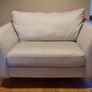 DFS Libby Cuddler Armchair, Silver Fabric, Excellent Condition Image 2