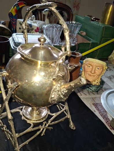 Antique Victorian Silver Spirit Kettle and Stand Hallmark in Photos