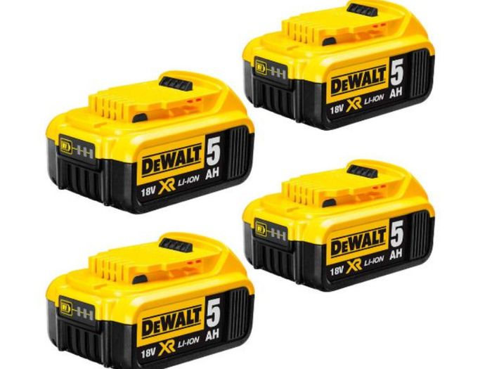 DeWalt DCB184 18v 5.0Ah XR Li-Ion Battery Pack of 4