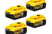 DeWalt DCB184 18v 5.0Ah XR Li-Ion Battery Pack of 4