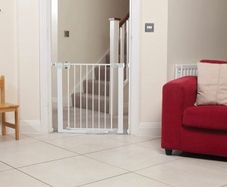 NEW SALE | 1st SecureTech Metal Gate, Pressure Fit Safety Gate, Baby Gate for Stairs and Doors, for Widths 73 to 80