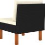 Set of 2 Garden Lounge Chairs Modular Poly Rattan Sofa Sections with Cushions Image 5