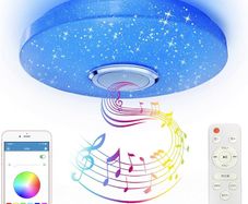 FREE EXPRESS SHIPPING Ceiling Light with Bluetooth Speaker 36W, High Sound Quality ,Cool/Warm White Colour Changing lamp with Remote Control and App,Waterproof Lamp for Bedroom