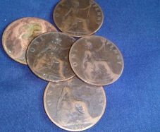 1896 Victoria Pennies.