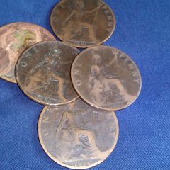 1896 Victoria Pennies.