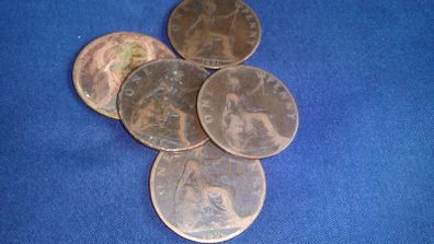 1896 Victoria Pennies.