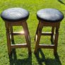 Pair of Immaculate Commercial-Grade Beechwood Bar Stools Image 2