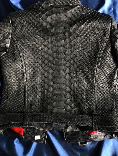 Ladies python leather jacket