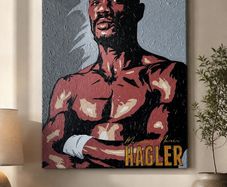 Marvellous Marvin Hagler original portrait painting Boxing one-off original