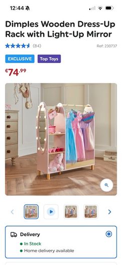 Brand new kids dress wardrobe and mirror