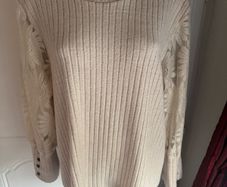 Beige lace sleeves Shein blouse size 2XL UK20 EU48 Postage included