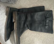 ladies calf length boots. Clarke's.