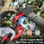 SALE | Mini Chainsaw 4 Inch, Mini Cordless Chainsaw with 2 Batteries 1.5Ah, 2 Chains, 8m/s Chain Speed Electric Power Chainsaw, Battery Indicator for Tree Branches, Courtyard, Household and Garden Image 4