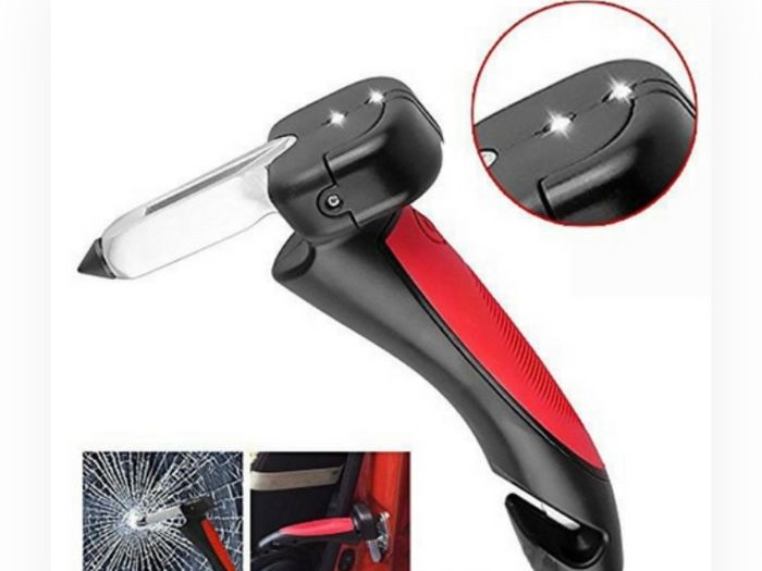 100 Wholesale Car Emergency Safety Handle / Glass Breaker / Seatbelt Cutter With Led Torch - As Seen On Tv