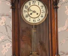 Wall ClockWall Clock Antique Victorian Gruenderzeit Wall Clock RSM Reinhold Schnekenburger 1890 Original Condition