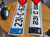 Sticker number plates