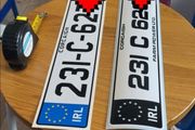 Sticker number plates