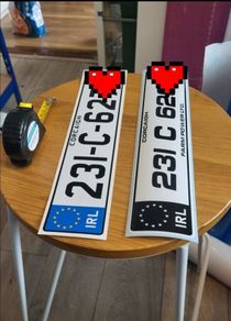 Sticker number plates