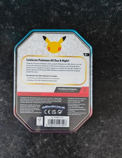 FREE Tracked Shipping. Pokemon 30th Celebration Greninja EX Tin