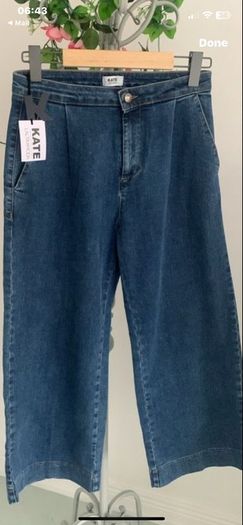 jeans  wide leg Italian brand size 10/13 stretch denim