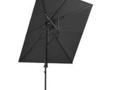 Cantilever Umbrella with Double Top Anthracite 250x250 cm