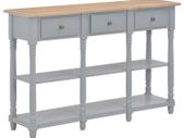 Console Table Grey 120x30x76 cm MDF