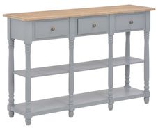 Console Table Grey 120x30x76 cm MDF