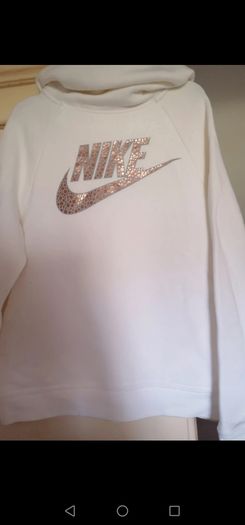 White Nike hoodie UK 10