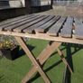 Folding wooden garden table Image 3