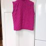 Joules Pink Quilted Casual Jacket Detachable Sleeves S 16/18 Image 4