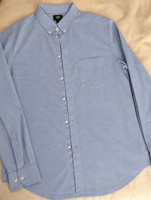 H&M Blue Shirt, L Slim Fit