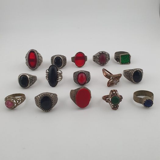 Heritage Antique Jewellery Lot 15 Mixed Brass Statement Rings