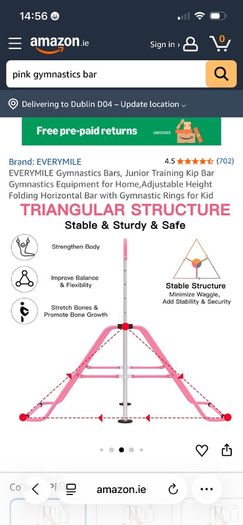 Pink Gymnastics Bar